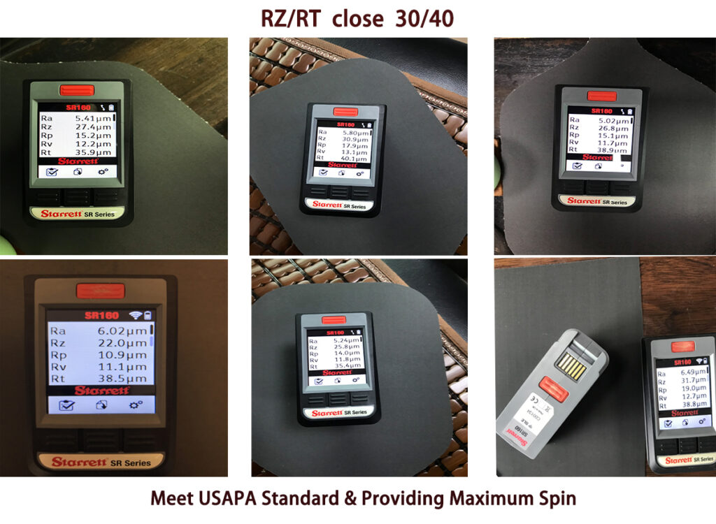 roughness meet usapa standard and providing max spin
